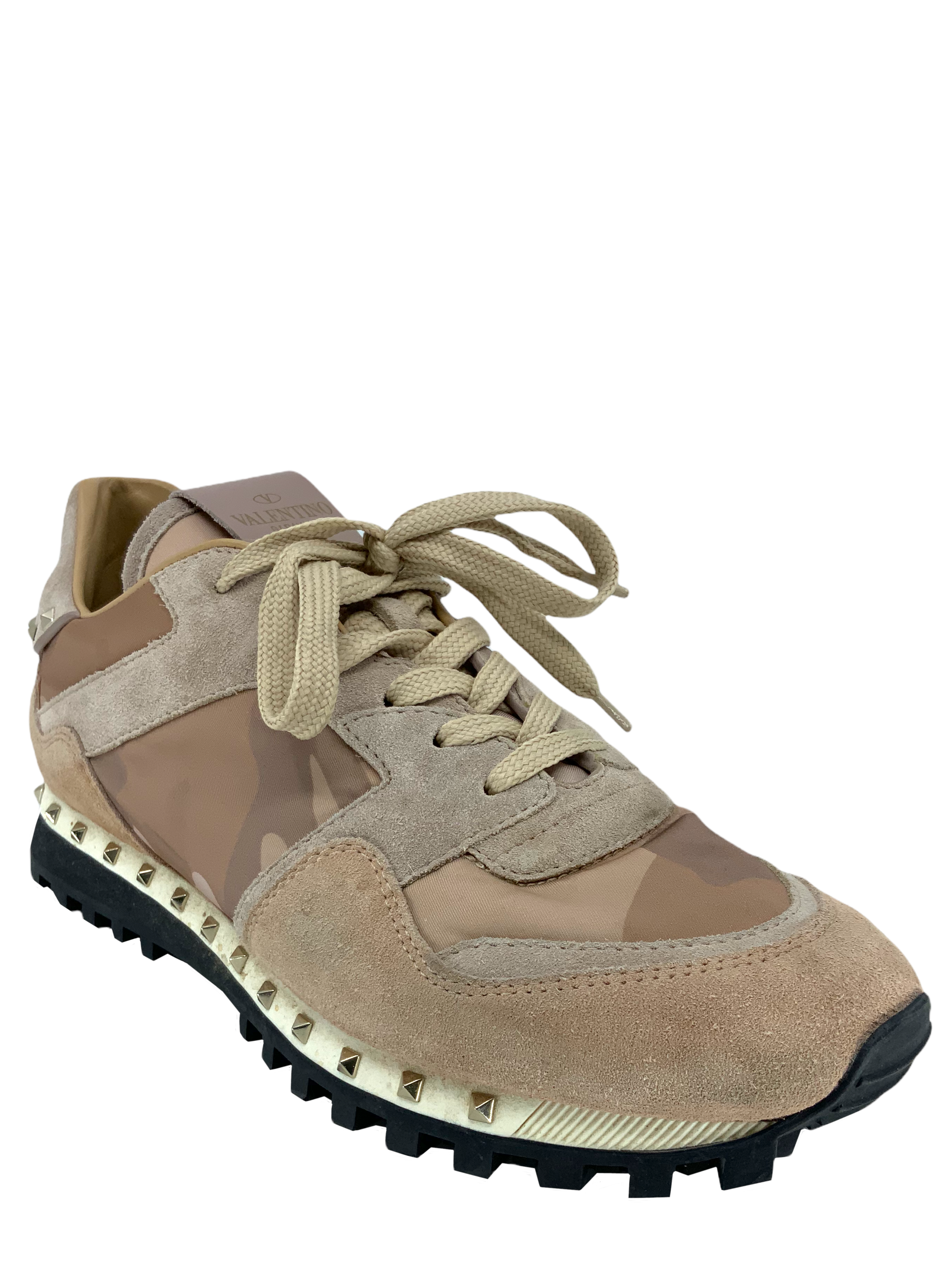 Valentino studded camouflage sneakers hotsell