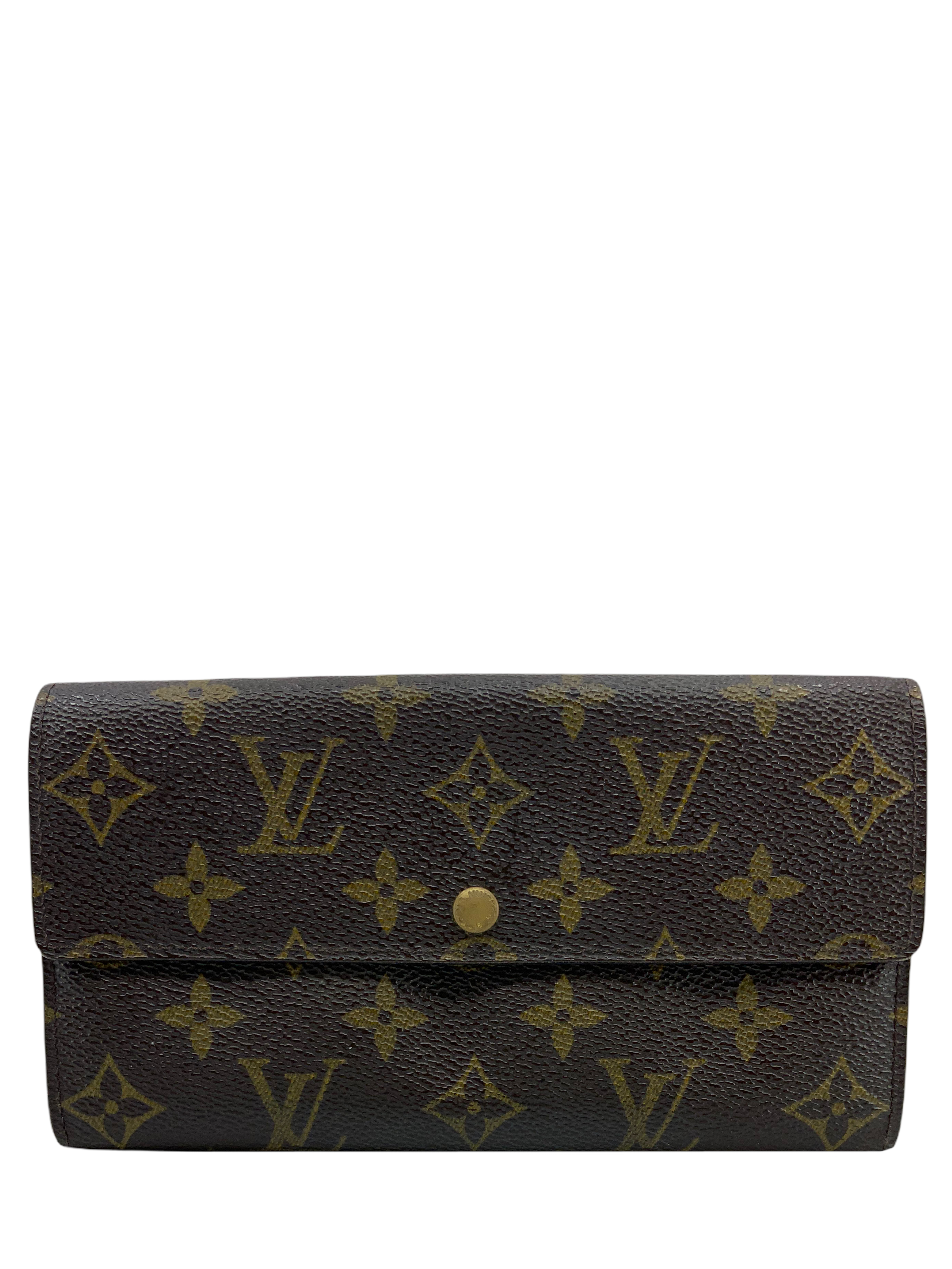 Louis Vuitton Monogram Canvas Long Flap Wallet