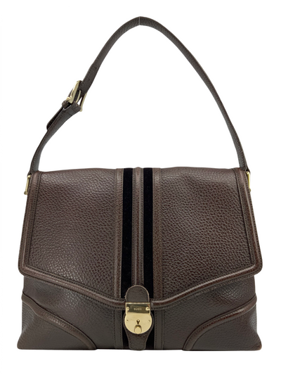 Gucci Leather Treasure Flap Shoulder Bag-Consigned Designs