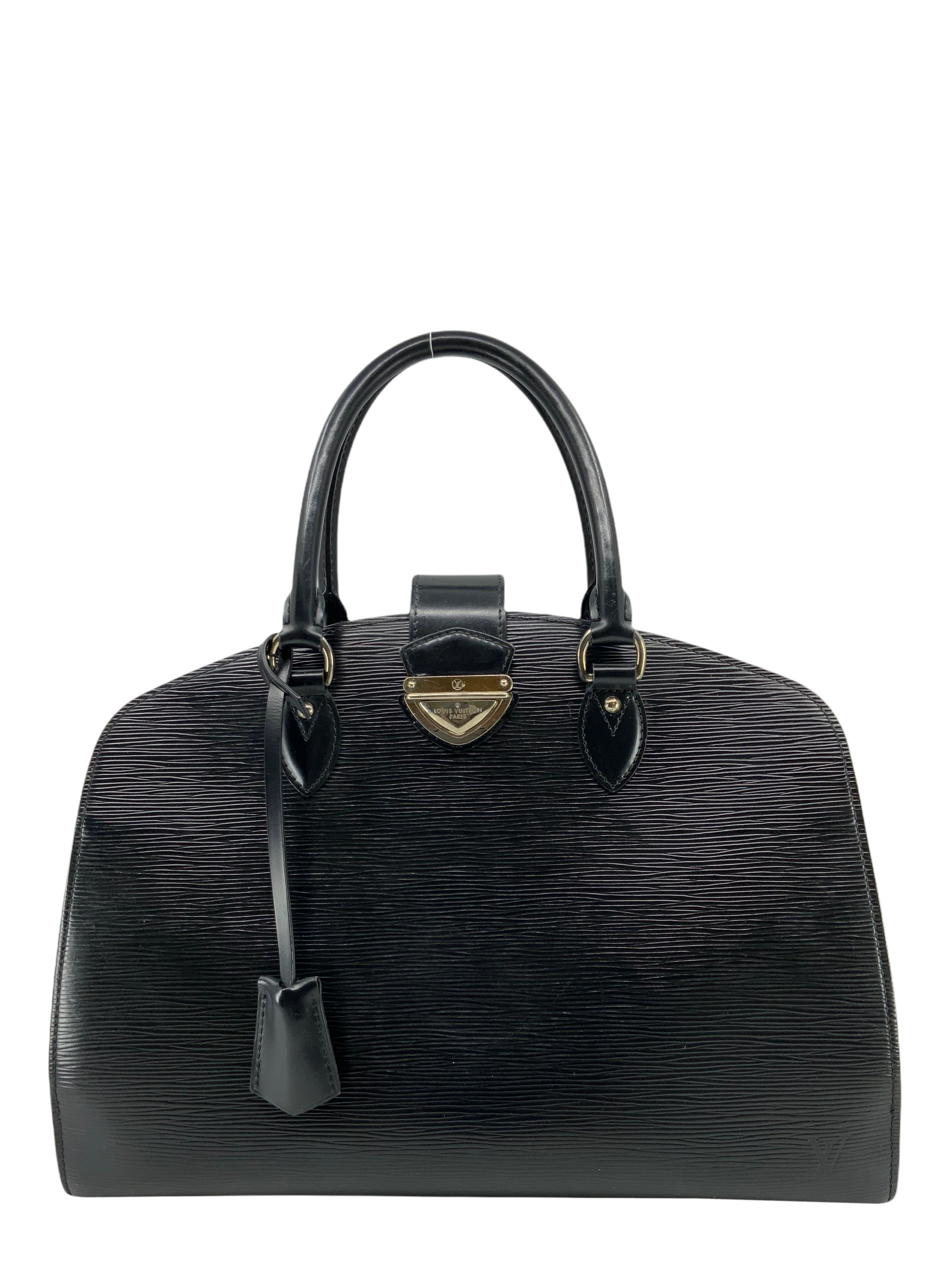 Louis Vuitton Alma PM handbag in black EPI leather