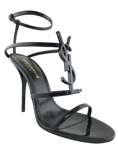 Saint Laurent Cassandra Leather Stiletto Sandals Size 7.5-Consigned Designs