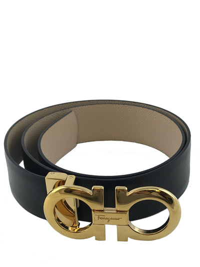 Salvatore Ferragamo Gancini Reversible Leather Belt-Consigned Designs