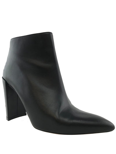 Stuart Weitzman Block-Heel Leather Ankle Bootie Size 9-Consigned Designs