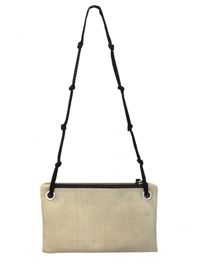 The Row Mini Coated Canvas Shoulder Bag with knotted leather removable strap-Consigned Designs