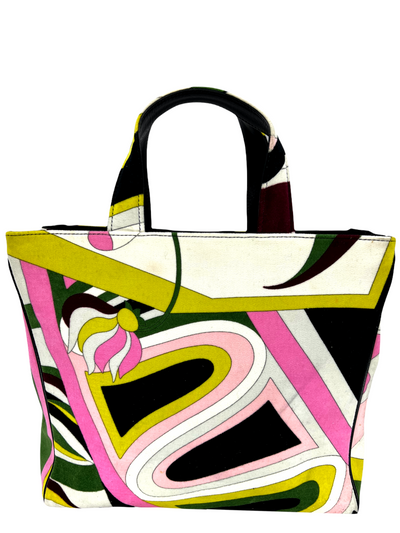 Emilio Pucci Vintage Abstract Print Velvet Tote-Consigned Designs