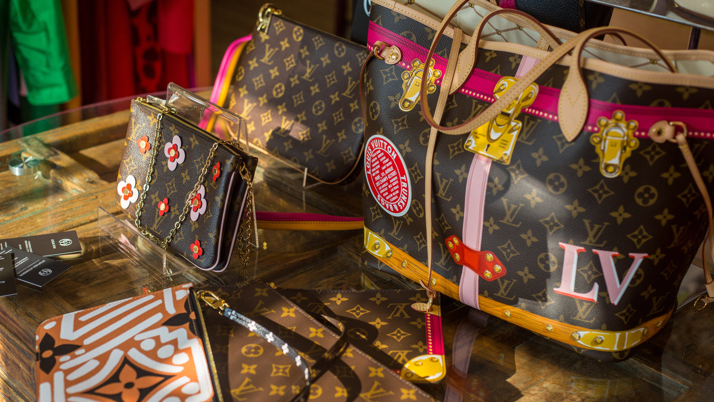 Small Louis Vuitton accessories at Consigned Designs in Greenwich, CT.
