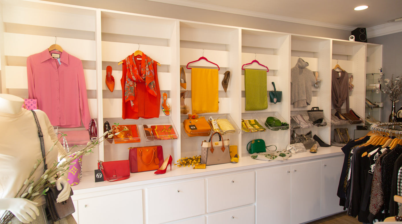 Designer Clothing at Consigned Designs in Greenwich, CT.