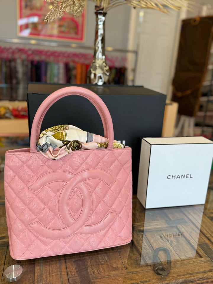 Chanel Quilted Caviar Medallion Tote Bag Consigned Designs