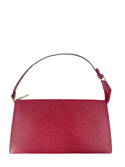 Louis Vuitton Red Epi Leather Pochette-Consigned Designs