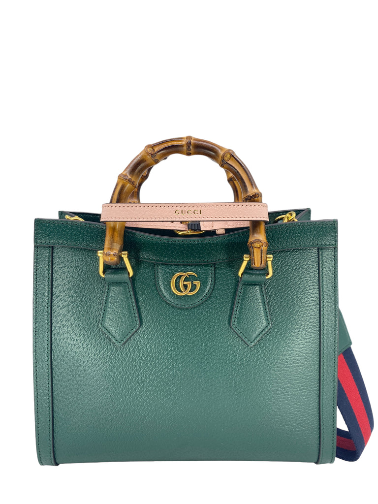 Gucci Diana small tote bag in emerald leather