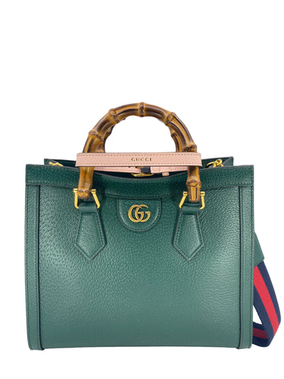 Gucci Diana Small Tote in Green-Consigned Designs