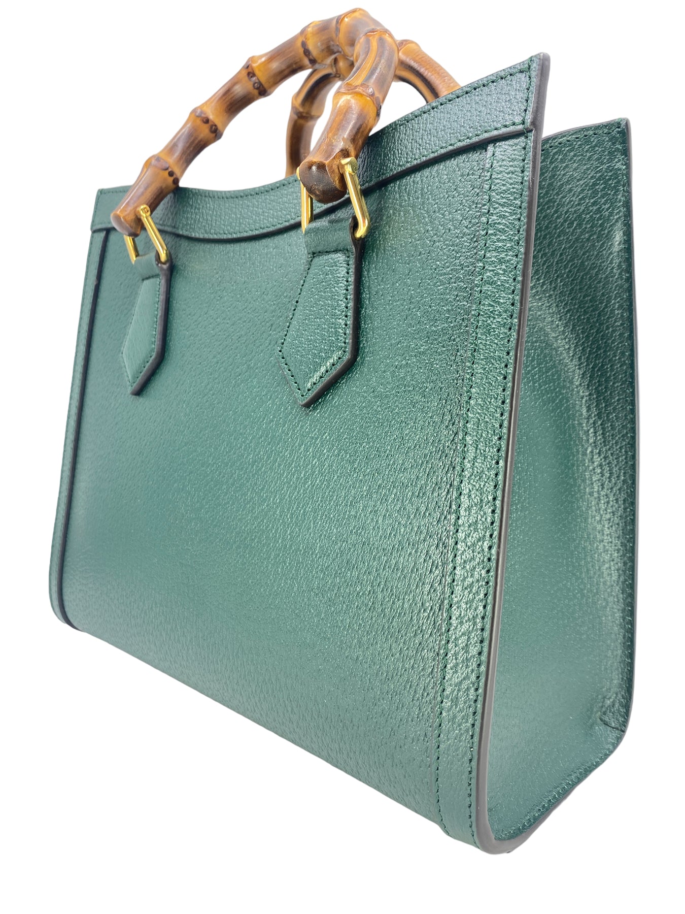 Gucci Diana Small Tote Bag Emerald Green in Leather with Gold-tone - US