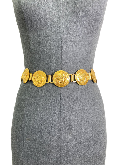 Versace Gold Coin Belt-Consigned Designs