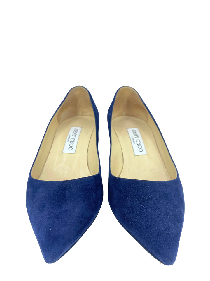 Jimmy Choo Amelia Suede Kitten-Heel Pumps Size 8 - Consigned