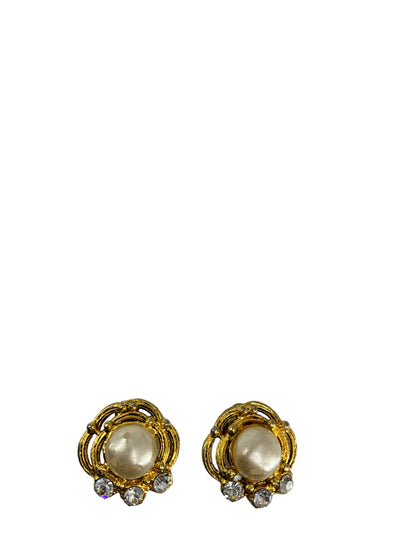 Chanel Pearl Clip On Earrings-Consigned Designs