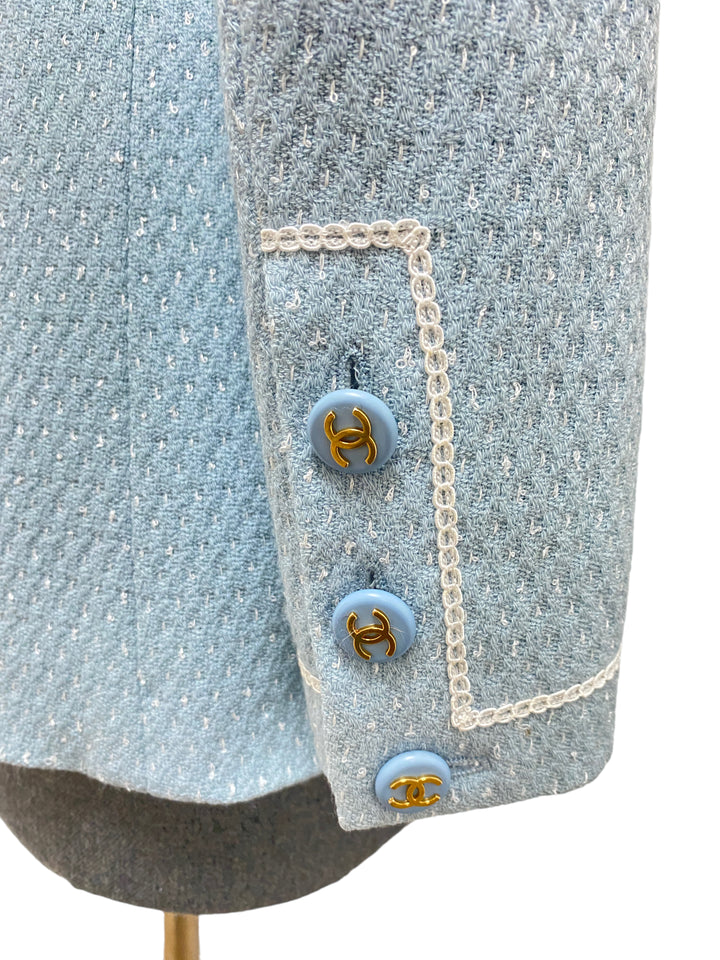 Chanel Baby Blue Jacket Size S Consigned Designs