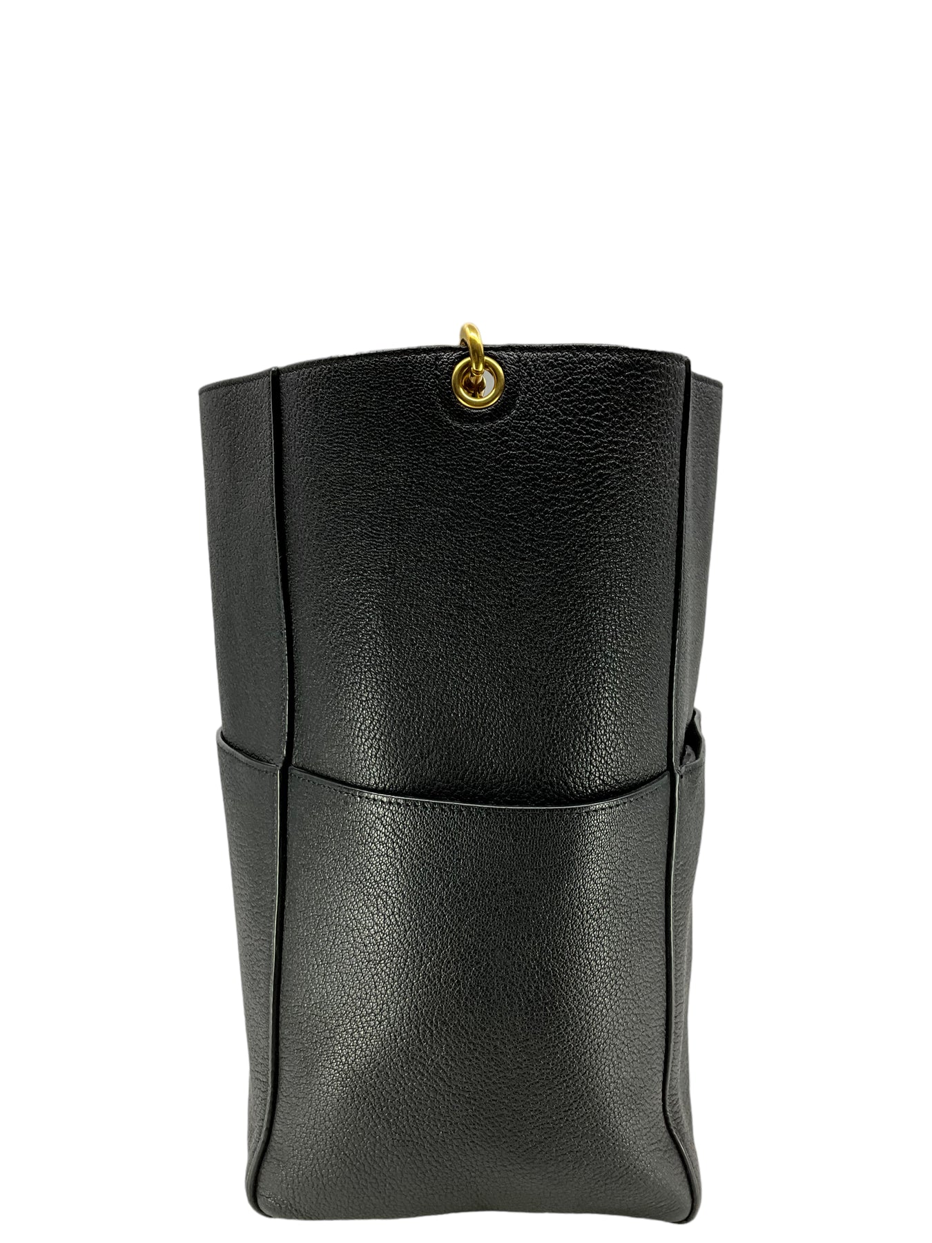 Celine Sangle Bucket Women's Leather,Suede Shoulder Bag Black