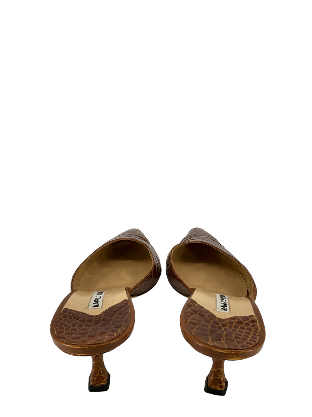 Manolo Blahnik Brown Alligator Mules Size 11 - Consigned Designs display picture 2