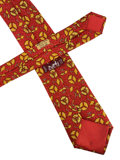 HERMES Equestrian Printed Silk Classic Men's Neck Tie-Consigned Designs