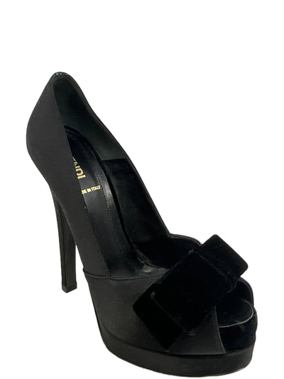 Fendi Black Satin Pumps Size 7.5-Consigned Designs