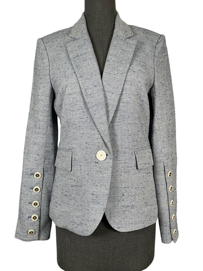 Veronica Beard White And Blue Jacket Size M-Consigned Designs