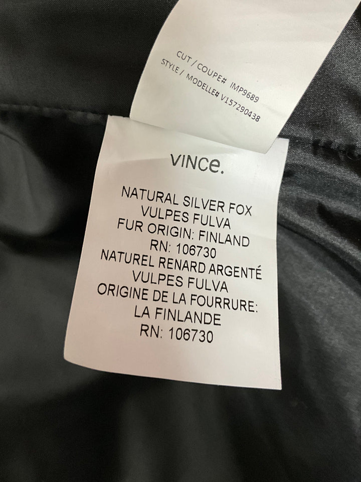 Vince Silver Fox Lamb Leather Jacket Size XS - Consigned Designs