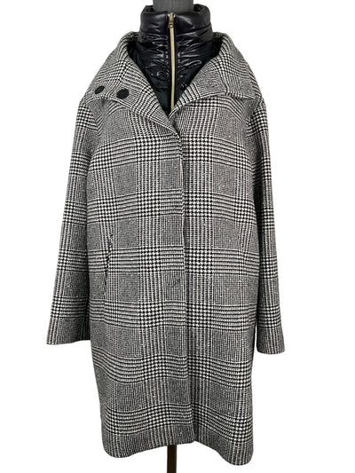 Herno 2 in 1 Houndstooth Check Wool Coat Size L-Consigned Designs