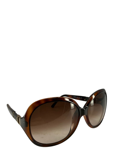 Fendi Brown And Leather Sunglasses-Consigned Designs