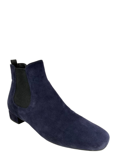 Prada Dark Blue Suede Chelsea Boots Size 7.5-Consigned Designs