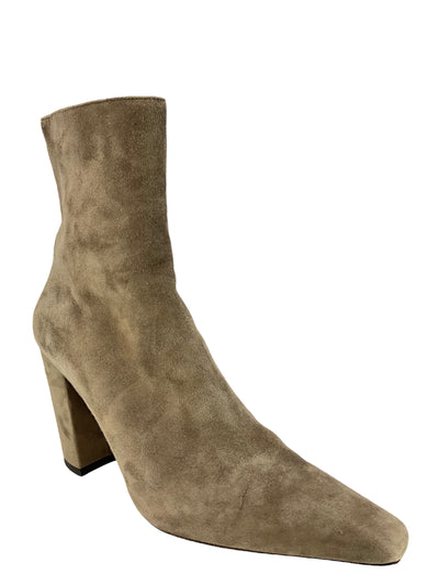 Jimmy Choo Taupe Suede Zadie Ankle Booties Size 8-Consigned Designs
