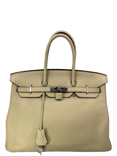 Hermes Birkin 35 Gris Tourterelle Clemence With Palladium Hard Wear-Consigned Designs