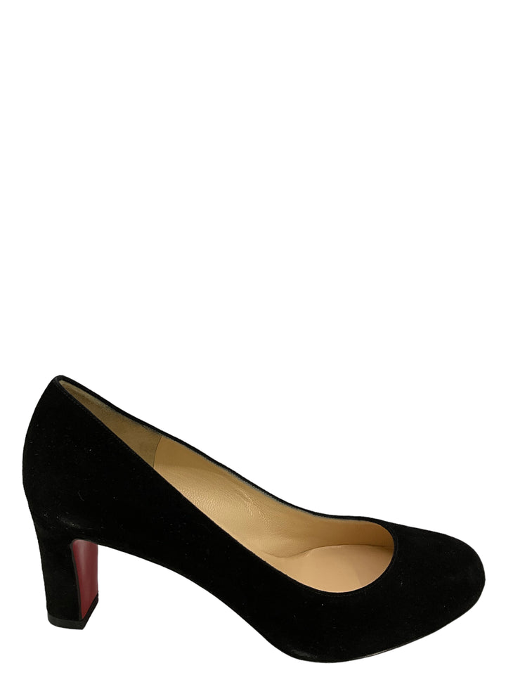 Christian Louboutin パンプス ブラック スウェード 37.5 Christian Louboutin Black Suede Pumps 7.5 - Consigned Designs