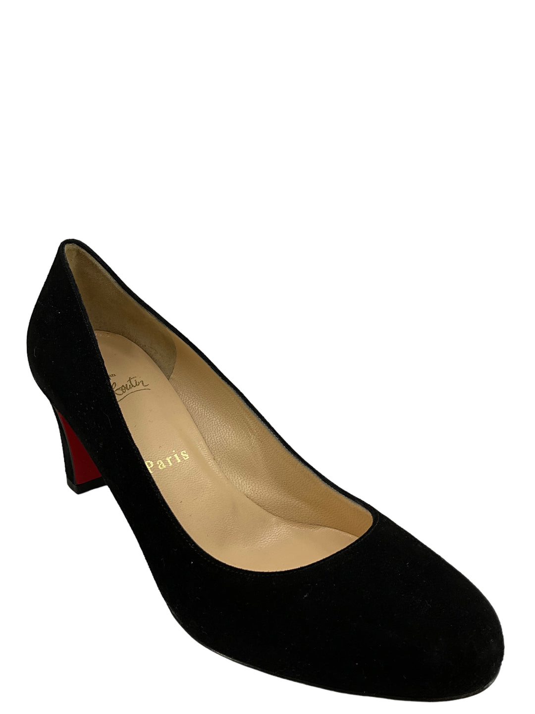 Christian Louboutin Black Suede Pumps 7.5 - Consigned Designs