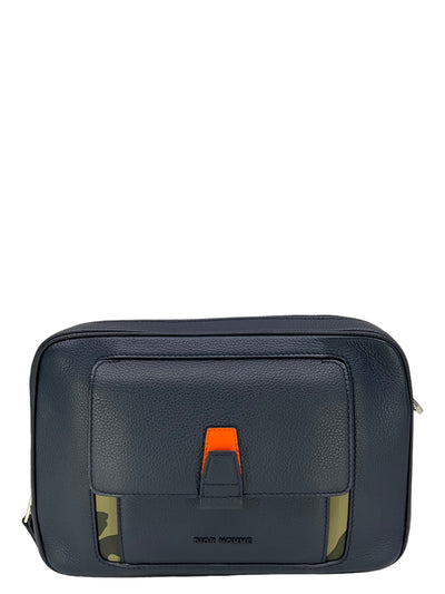 Dior Homme Navy Leather Clutch-Consigned Designs