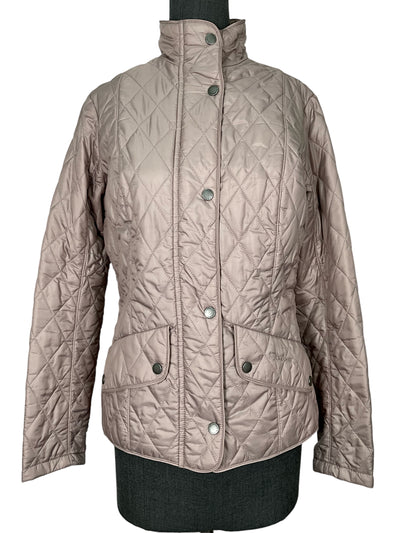 Barbour Mauve Quilted Down Jacket Size US M-Consigned Designs
