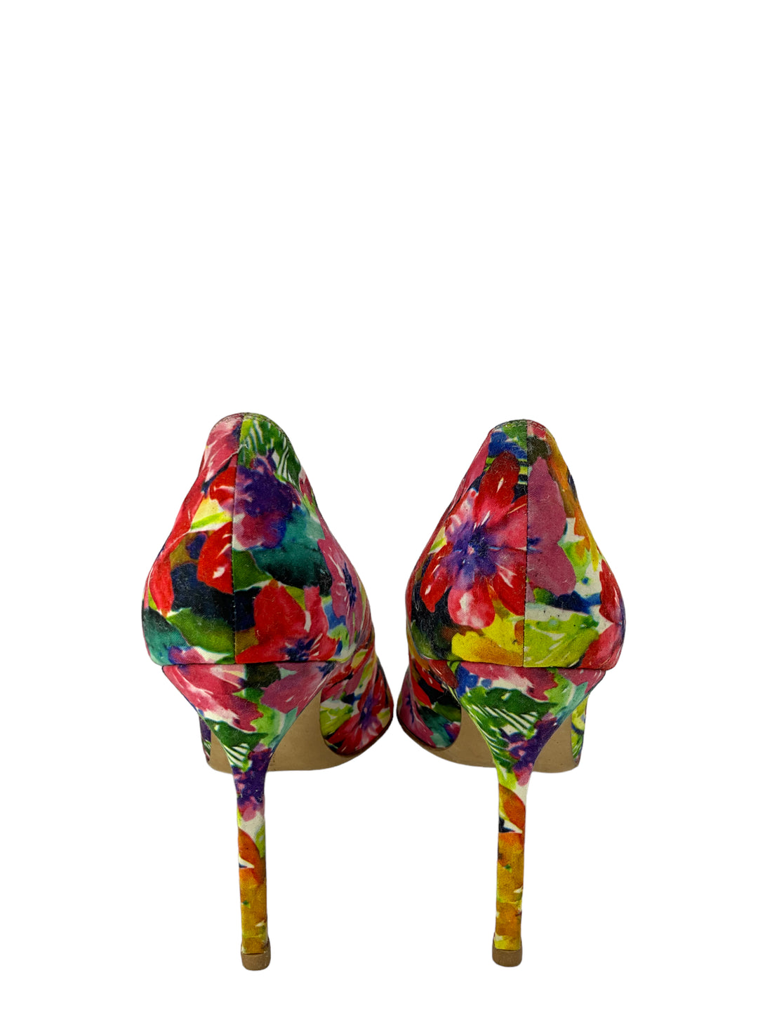 Manolo Blahnik Floral Print Pumps Size 11 - Consigned Designs