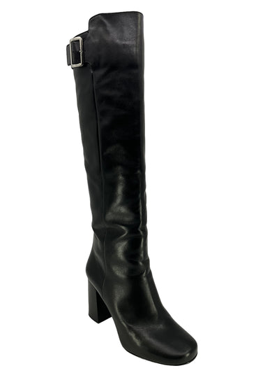 Prada Black Leather Knee High Boots Size 7.5-Consigned Designs