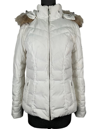 Bogner White Fur Hood Down Jacket Size M-Consigned Designs