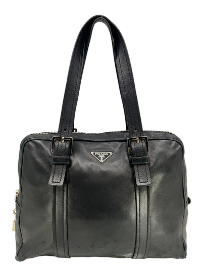Prada Black Leather Satchel-Consigned Designs