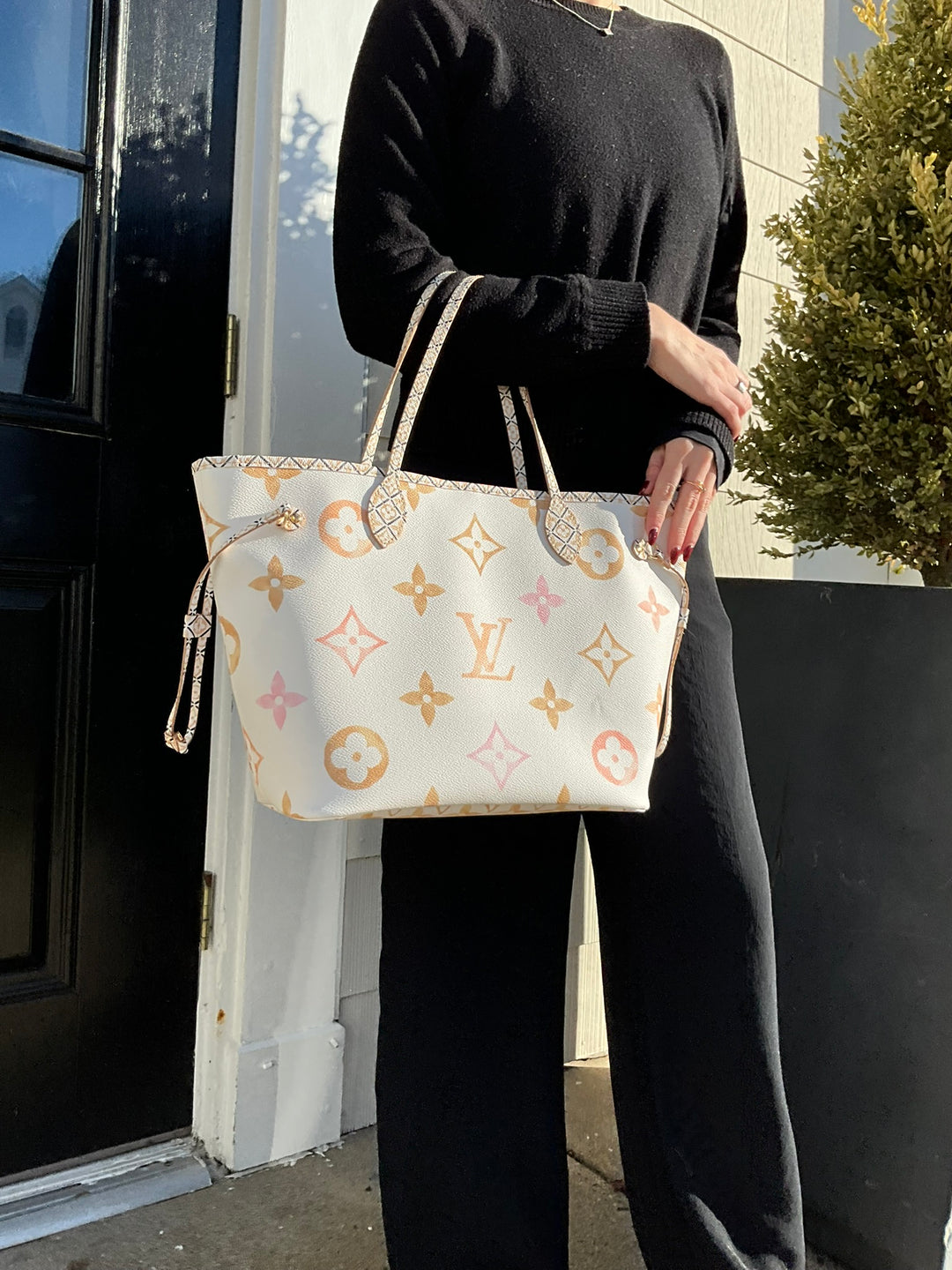 LOUIS VUITTON Monogram Giant By The Pool 2.0 Neverfull MM Tote Bag