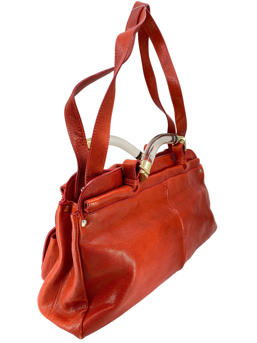 ハンドバッグ Chloe Handbags Women Leather Red/Dark Red Chloe Red Leather Tote Bag 36cm Handbag Classic Style Italy