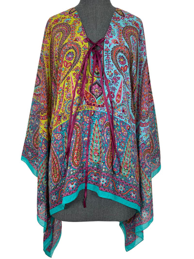 ETRO Paisley Printed Silk Poncho-Consigned Designs