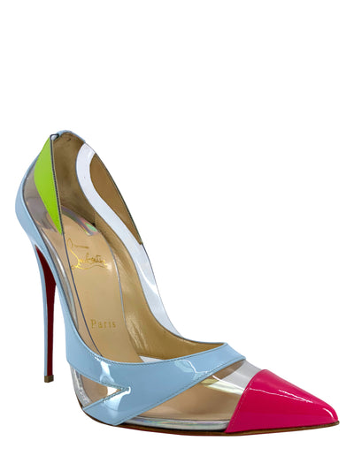 Christian Louboutin Blake is Back Patent Leather PVC Pumps Size 10 NEW-Consigned Designs