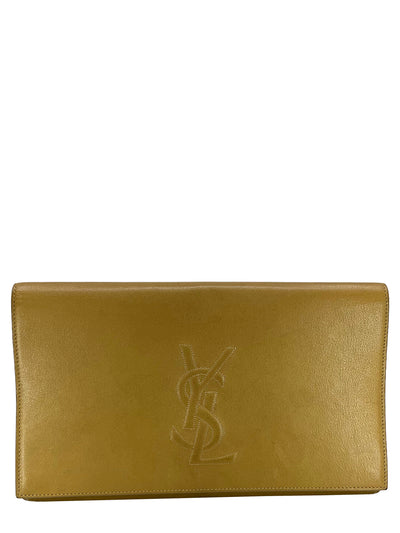 Vintage Yves Saint Laurent Brown Clutch-Consigned Designs