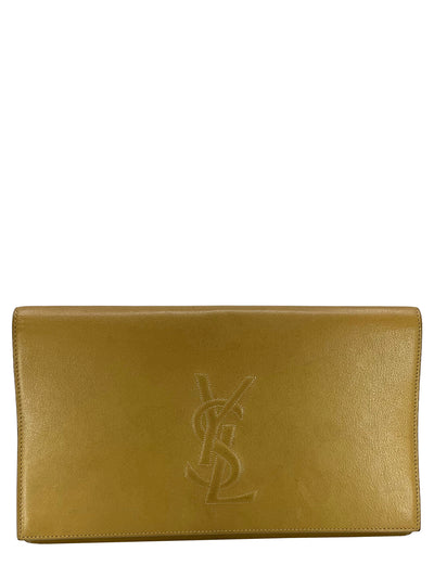 Vintage Yves Saint Laurent Brown Clutch-Consigned Designs