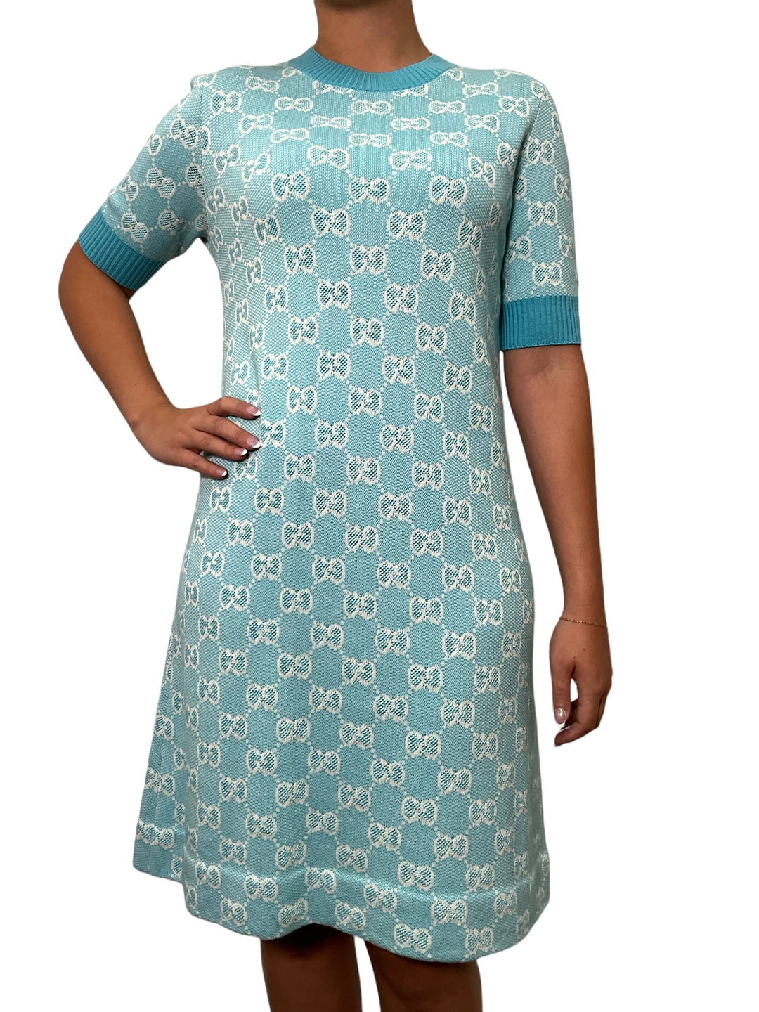 Gucci Short Sleeve GG Logo Dress Size S - Consigned Designs Gucci Short Sleeve GG Logo Dress Size S - Consigned Designs