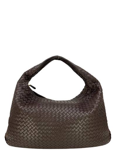 Bottega Veneta Espresso Intrecciato Nappa Leather Hobo Bag-Consigned Designs