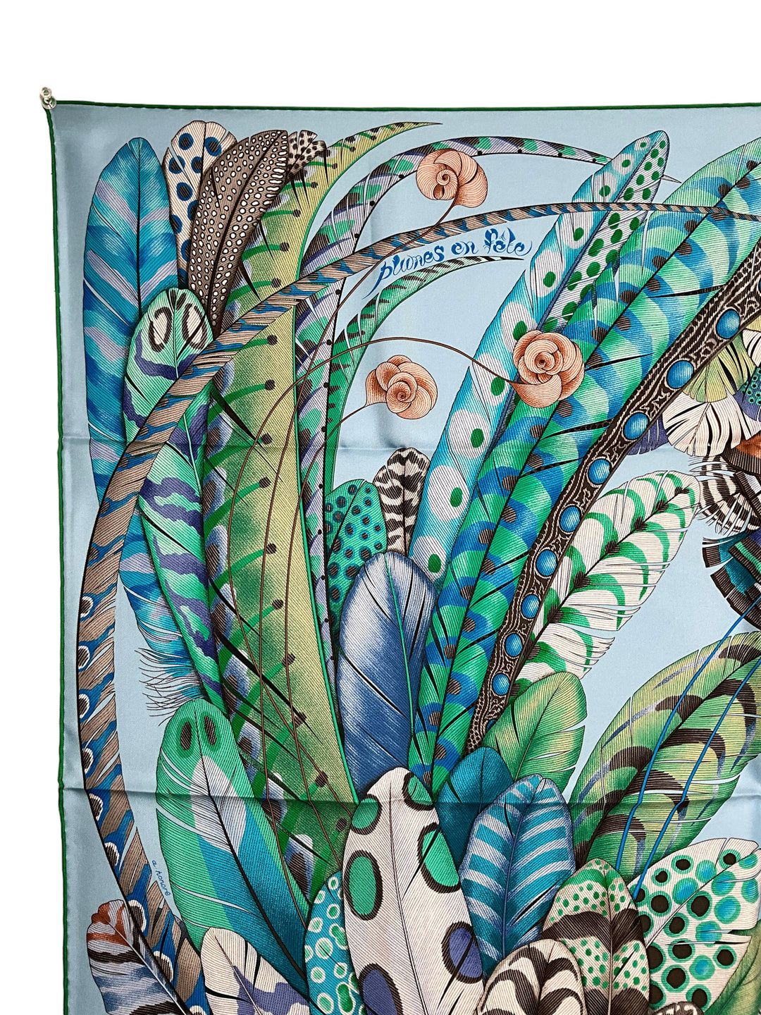 HERMES Plumes En Fete Silk Scarf 90 - Consigned Designs
