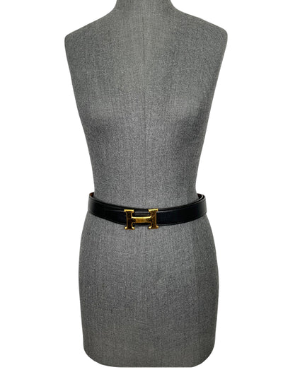 Hermes Leather Reversible Constance H Belt 32mm Size 105-Consigned Designs