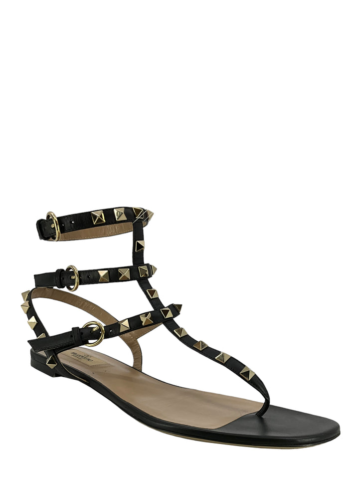 Valentino Rockstud Leather gladiator - Consigned Designs